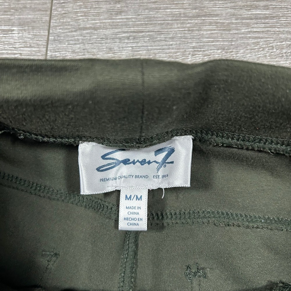 Seven7 Womens Olive Green Pull On Leggings Ponte Pants Size Medium Stretch Slim - Picture 4 of 7